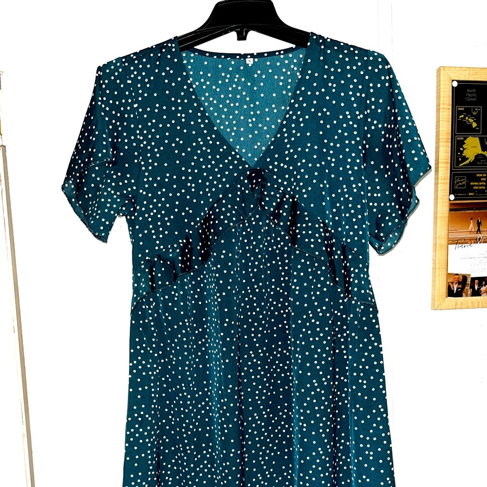 Amazon Green Polkadot Dress